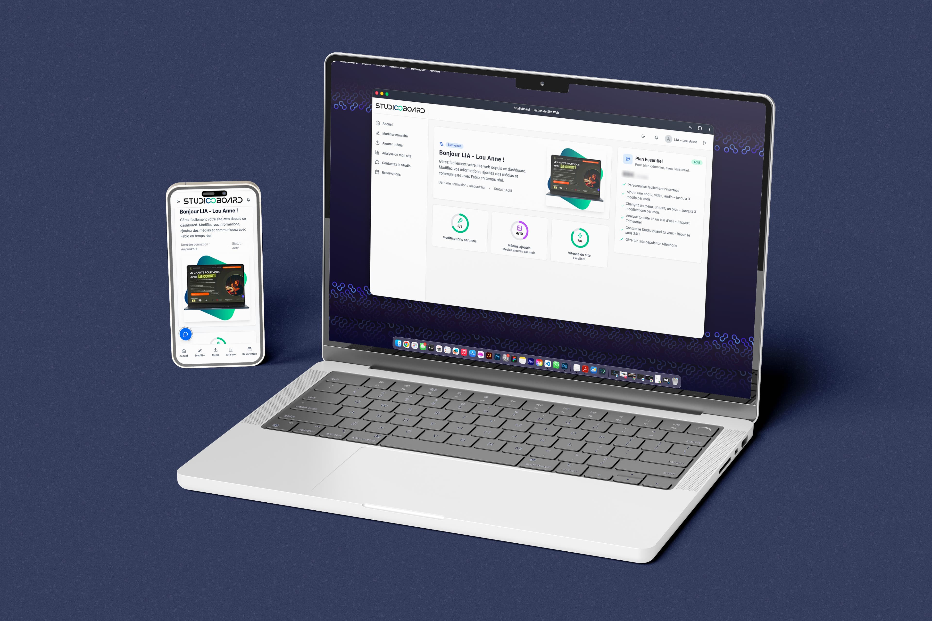 StudioBoard main interface preview